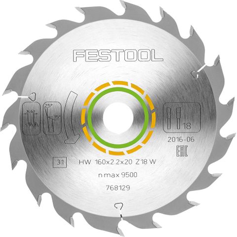 Festool 160mm Saw Blade W18 for TS 55 TSC 55 - Precision Wood Cutting